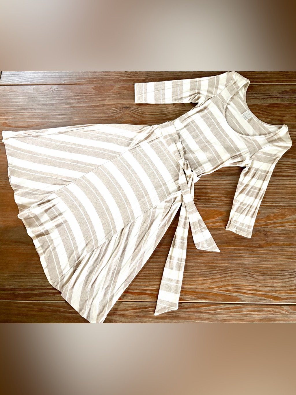 Nwt Ella Moss Striped Tie-Waist Midi Dress — image 4 of 8